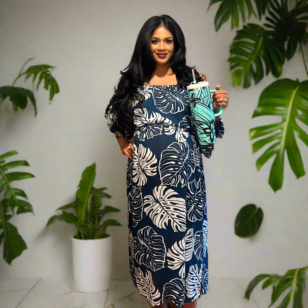 Monstera Maxi Dress (Fits S/M)