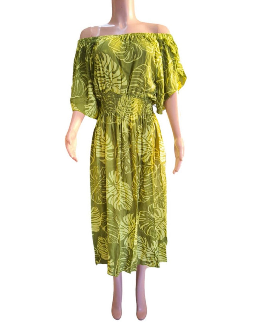 Monstera Maxi Dress (Fits S/M)